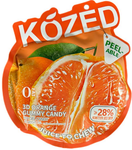 Kozed Peelable Gummy Candy – Orange