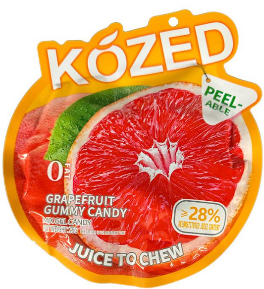 Kozed Peelable Gummy Candy – Grapefruit